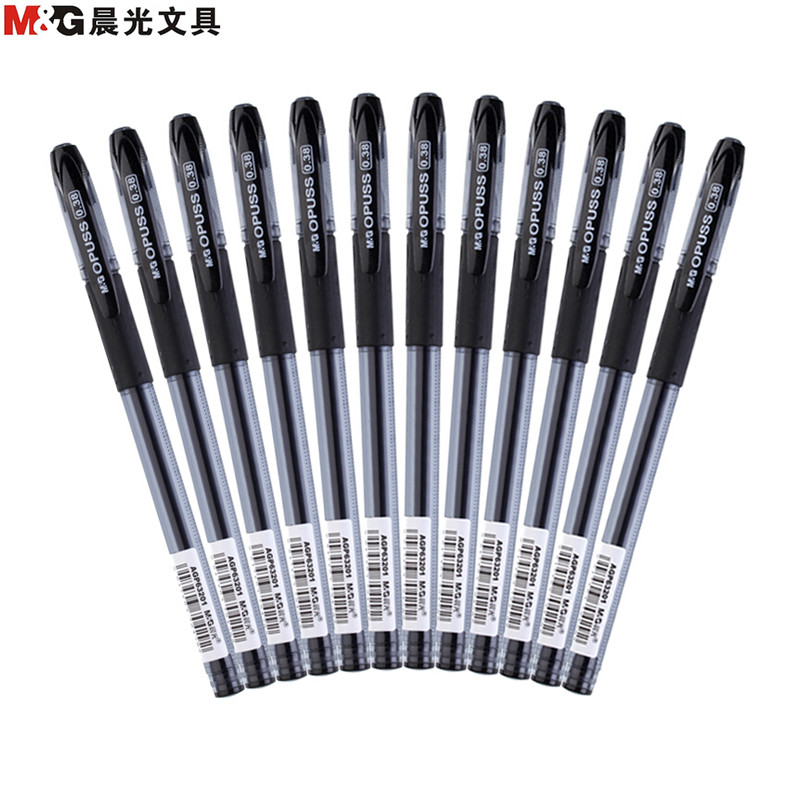 【精选】晨光（M&G）AGP63201 黑水晶全针管中性笔签字笔水笔 0.38mm 单支装（12只起订） 黑色