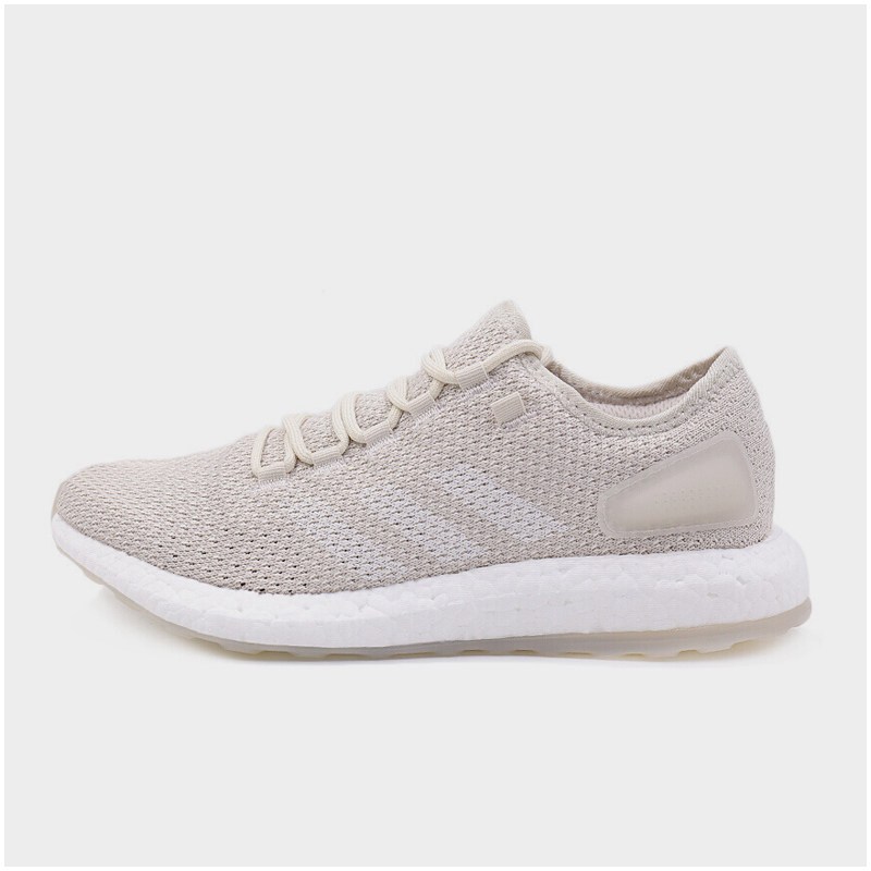 adidas阿迪达斯中性PureBOOST运动舒适透气耐磨缓震跑步鞋-CM8239 珍珠灰/浅米色/亮白 45