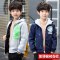 童装男童春装外套2018新款中大童两面穿春秋帅气夹克12-15岁时尚 160cm(吊牌160码，建议160cm左右精细做工精选面料 藏青色薄棉
