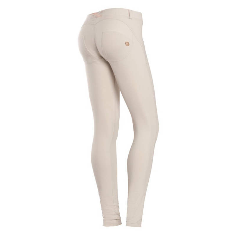 47_意大利Freddy 低腰时尚版米黄色紧身蜜桃裤提臀裤女 Z64_804 XS 全长