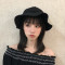 ins少女纯色绑带渔夫帽子女秋韩版新款蝴蝶结盆帽百搭大檐遮阳帽_2 白色