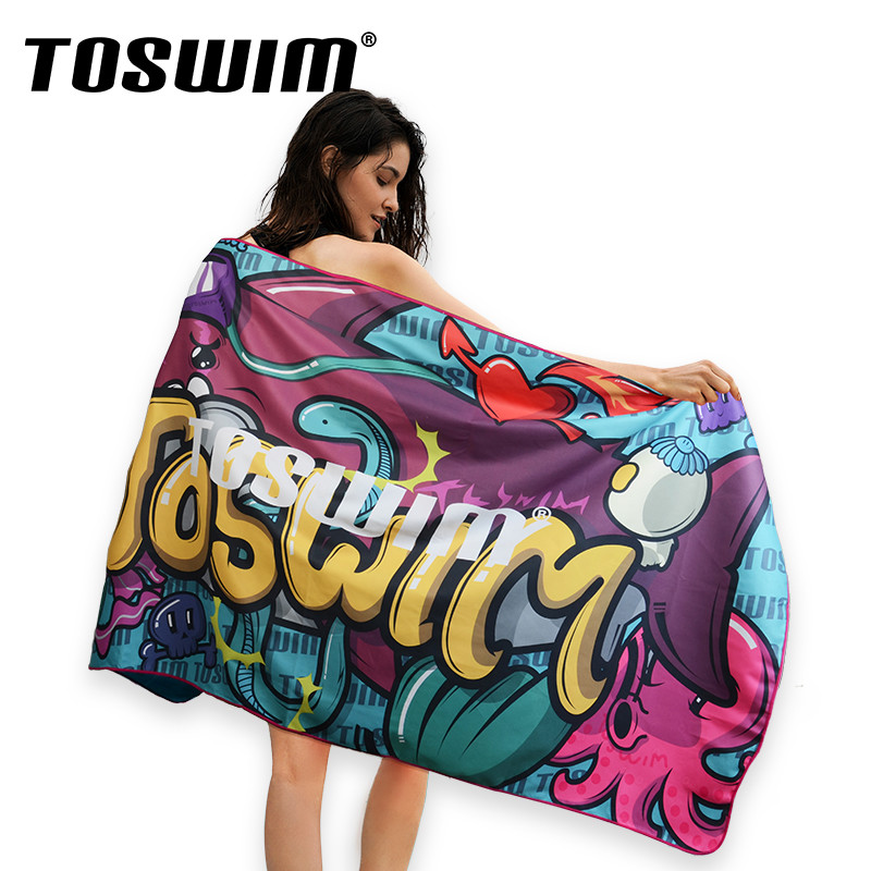 TOSWIM 泳镜侠系列吸水巾-TS615005 海洋涂鸦