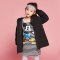 千仞岗2018秋冬新品童装羽绒服女中长款连帽三条杠外套男229862 110cm 005魔力黑