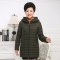 千仞岗秋冬新品中老年羽绒服女中长款连帽保暖妈妈装218085 180/2XL 503海藻绿