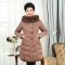 千仞岗女装羽绒服貉子大毛领时尚韩版甜美中长款外套1750 170/L 褐色027