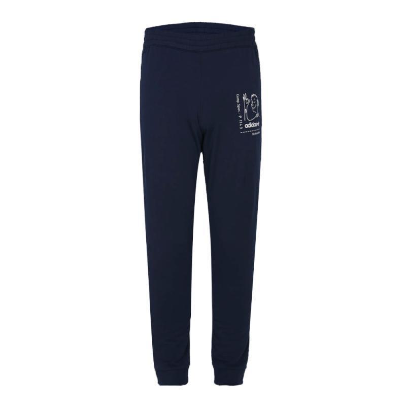 adidas阿迪三叶草2018男子TRACKPANTS针织长裤CZ1768_1 XXL 藏青