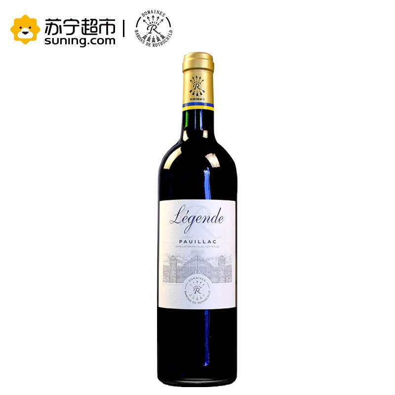 法国进口红酒 拉菲名庄传奇波亚克干红葡萄酒750ml 单支装