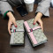 欧美2018新款手拿钱包女长款大容量卡包多功能皮夹个性手机钱夹潮 绿色