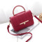 女士小包包2018夏季新款潮斜挎包时尚手提包手拎简约休闲单肩女包 月牙单肩酒红色新款升级