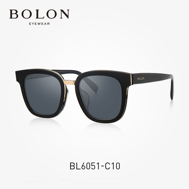 BOLON暴龙2018新款潮流墨镜男复古开车眼镜高清偏光太阳镜BL6051 C10黑色