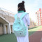 原宿风双肩包女韩版帆布纯色简约高中学生书包男休闲旅行电脑背包_5 清新粉