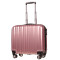 袋鼠万向轮拉杆箱PC登机箱14寸寸旅行箱男女行李箱玫瑰金防刮 14寸 桃红色