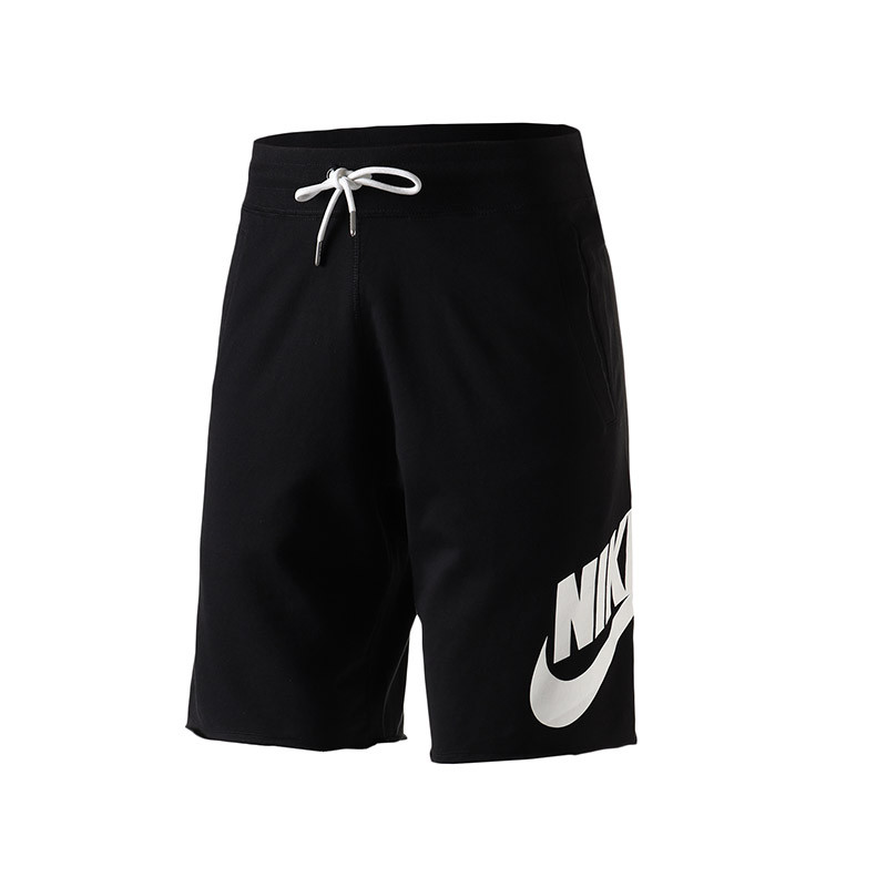 NIKE耐克男裤男装运动休闲透气针织短裤836278 L 836278-010黑+白