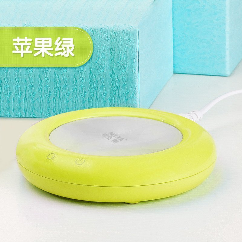 物生物(RELEA)甜甜圈恒温宝保温宝茶炉茶座加热杯垫恒温加热茶具底座 苹果绿