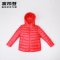 波司登童装男女童羽绒服连帽纯色儿童潮流运动羽绒服T70131020_1 120/60 中国红1215