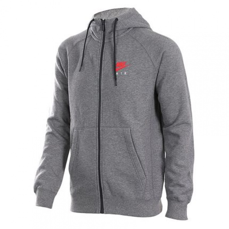 NIKE耐克男子休闲连帽外套内抓绒针织夹克809057-091 S（成人） 灰色809057-091