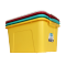 茶花收纳箱塑料大号有盖箱子衣物被子玩具收纳整理箱收纳盒储物箱 35L黄色