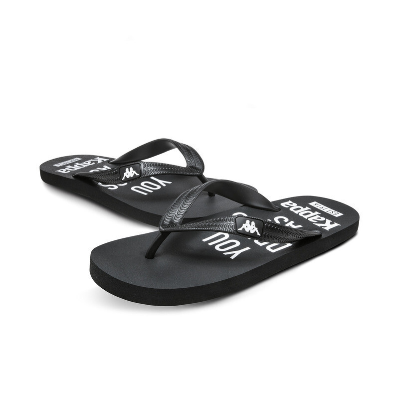 Kappa卡帕情侣男运动拖鞋人字拖休闲凉鞋2018新品|K0815LT05D K0815LT05D-990/黑色 39