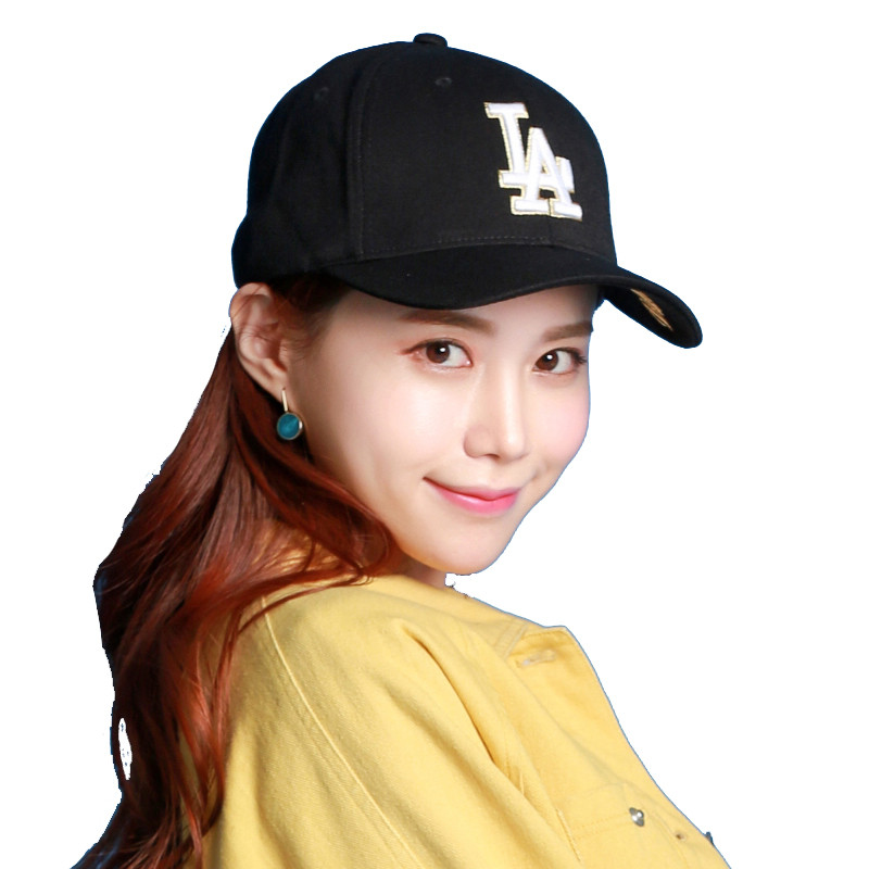 MLB NY道奇棒球帽 美职棒刺绣LOGO男女通用遮阳休闲帽 32CP84711-07L 黑色黄线无侧标LA