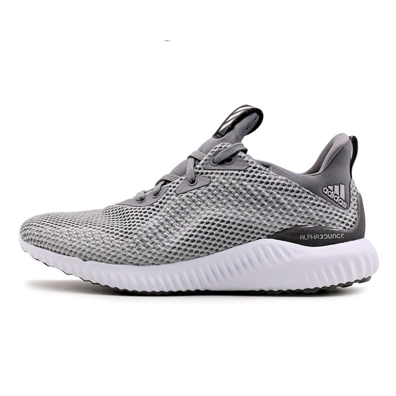 阿迪达斯女鞋2018新款alphabounce运动低帮跑步鞋-CG5401 黑色/银金属/锐利灰 36.5