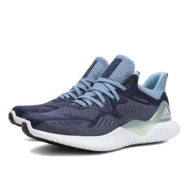 adidas阿迪达斯2018女子alphabouncebeyondw跑步Bounce跑_3 烟灰蓝/暗靛蓝/航空绿 39码