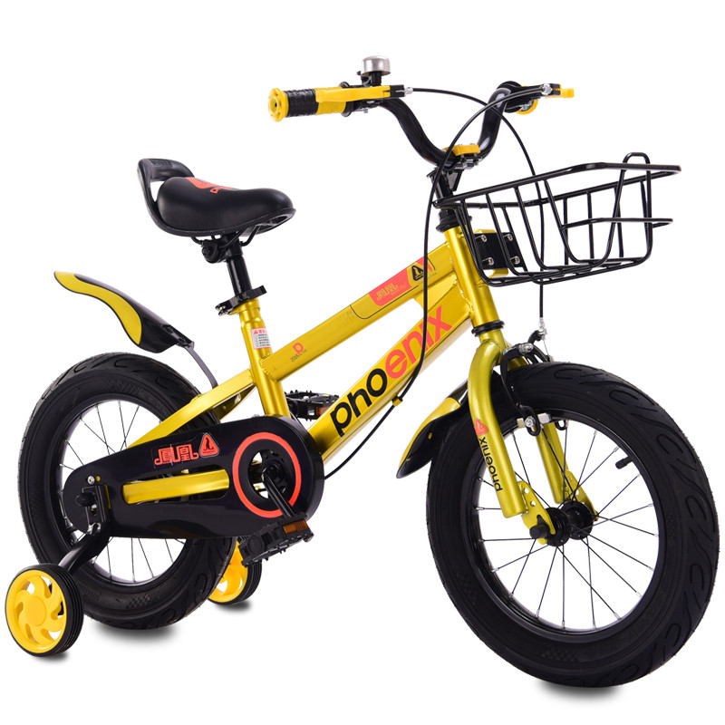 凤凰(phoenix) 儿童自行车男女孩山地车3-9岁小孩童车 16寸 黄色