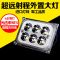 汽车双排LED射灯36W聚光越野车货车挖掘机摩托车工作灯前杠射灯 方形八珠远近光