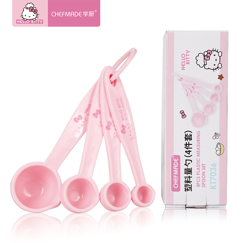 学厨 CHEFMADE 烘焙工具 量勺4件套 HELLO KITTY（凯蒂猫）正版授权 KT7036