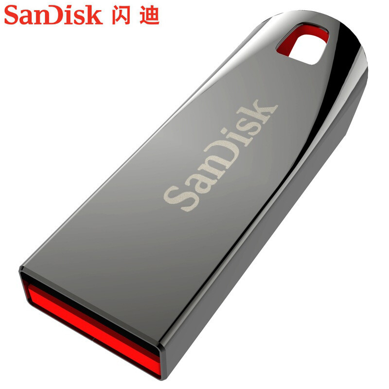 【精选】闪迪（SanDisk） 酷晶（CZ71） 64G金属迷你创意U盘 银灰色