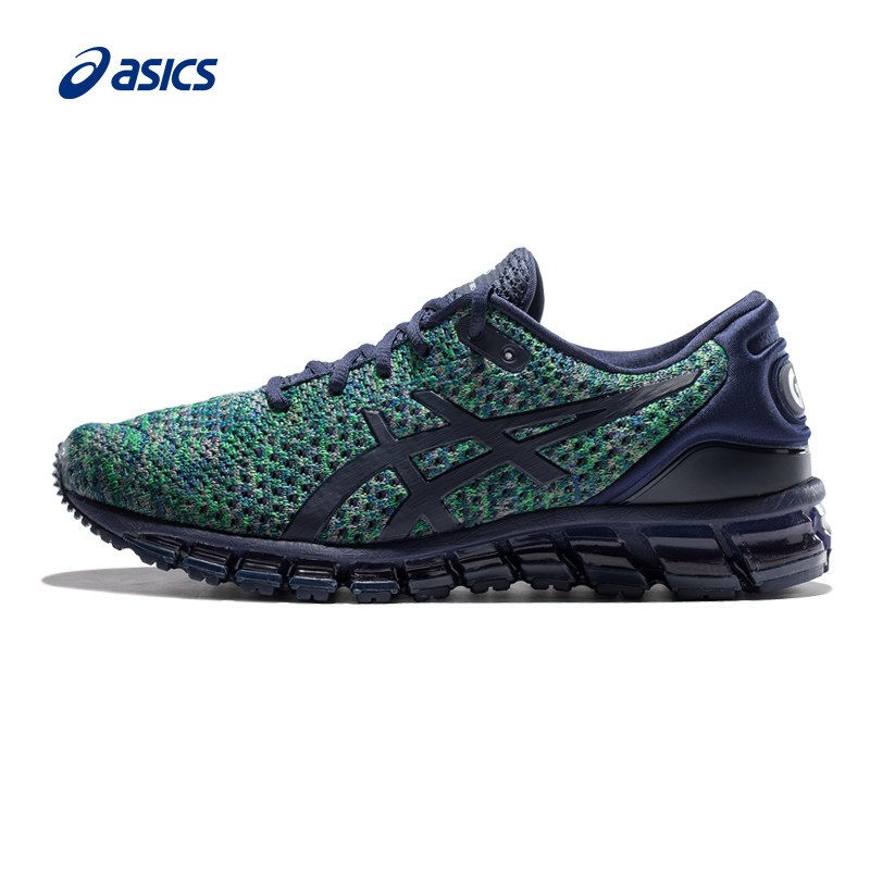 ASICS亚瑟士GEL-QUANTUM360KNIT2缓冲跑步鞋男T840N 绿色/蓝色 42.5