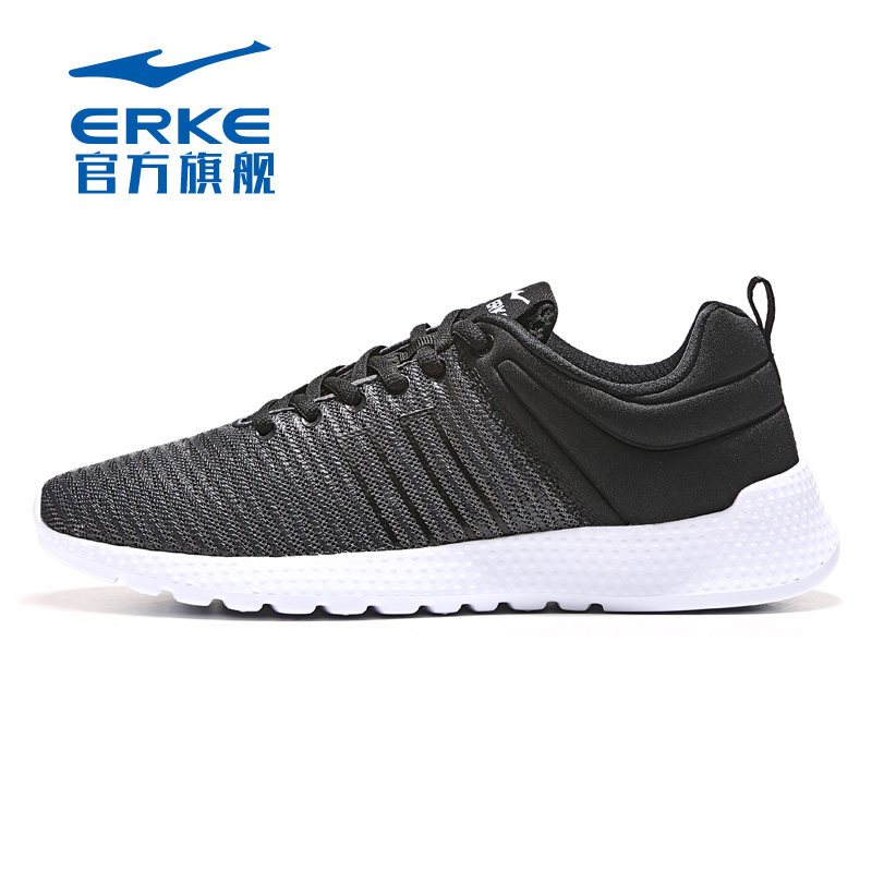 鸿星尔克（ERKE）男鞋运动鞋男休闲运动鞋跑步鞋透气鞋子跑鞋男 碳灰/正黑 44