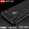 钦隆致 vivox21手机壳x21屏幕指纹版碳纤维拉丝纹硅胶软壳 防摔软套手机保护壳 vivox21屏幕指纹版-蓝色