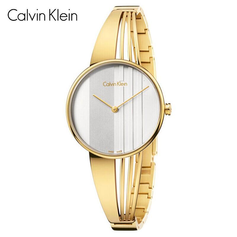 新款瑞士ck卡文克莱（CalvinKlein）手表专柜正品女士女表女款精钢手镯表带K3G_1_4 K6S2N516
