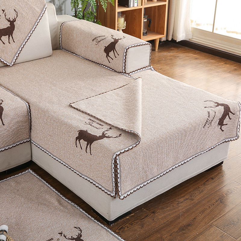 1gshop沙发垫麋鹿 70*180cm 麋鹿米色