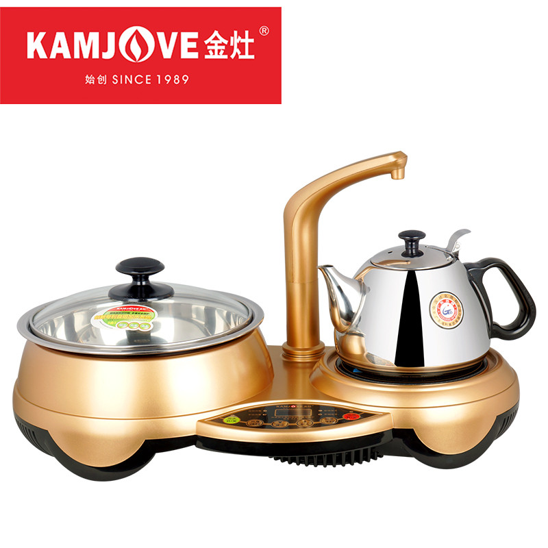 KAMJOVE/金灶KJ-33E数码智能多功能电磁茶炉茶具304不锈钢自动上水壶经典双炉