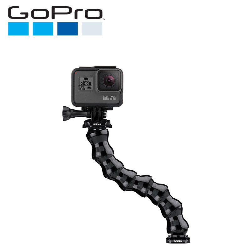 GoPro hero 5/6运动摄像机配件Jaws可伸缩夹钳自拍杆 黑色ACMPM-001