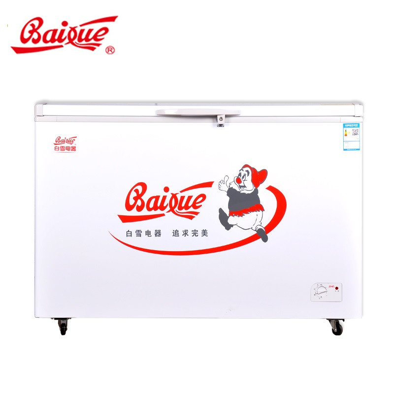 白雪（Baixue） BD/C-402FD402L 卧式 冷柜 冰柜 卧式冷柜 大冰柜商用 强冷冻 机械控温