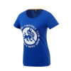 苏宁足球俱乐部棉质休闲新品短袖印花图案助威系列文化衫女士T恤 蓝色 160CM