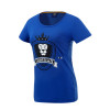 苏宁足球俱乐部棉质休闲新品短袖印花图案卡通系列文化衫女士T恤 蓝色 160CM