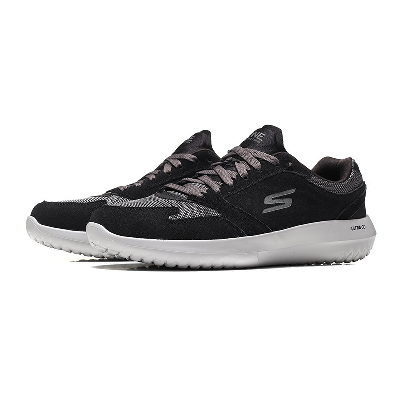 Skechers斯凯奇男鞋休闲鞋复古减震时尚低帮运动鞋18542 18542/BKCC黑色+炭灰色 43.5码