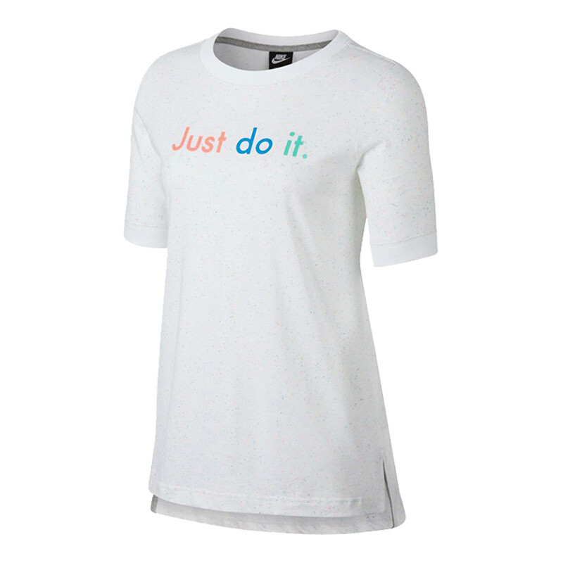 耐克NIKE just do it女子时尚休闲舒适透气运动短袖T恤930341 M 白色100