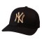 MLB棒球帽NY全黑可调节帽子男女帽情侣微檐韩版棒球帽子32CPIG741-50L 32CPIG741-50L