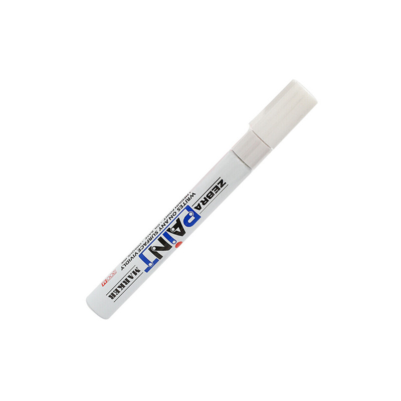 斑马（ZEBRA）PAINT（MOP-200M） 漆油笔修补笔2.8mm涂鸦笔 大号补漆笔 多色可选 10支装 白色