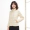 高梵(GOLDFARM)轻薄女士羽绒服纯色轻薄短款冬装外套女 米白 S