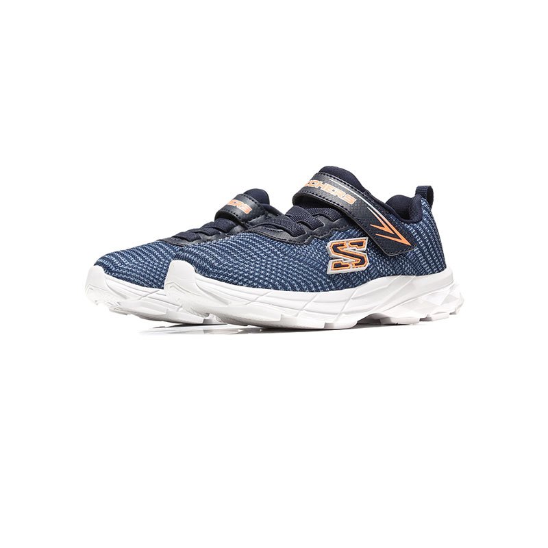 Skechers斯凯奇童鞋休闲鞋透气舒适男小童运动鞋95030N. 95030N/NVSL海军蓝色+银色 24码/适合脚长135mm