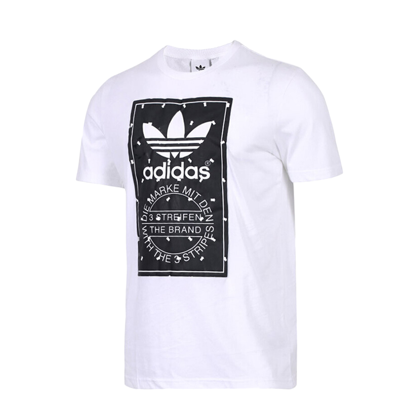 阿迪达斯adidas 三叶草 LABEL TEE 男子 短袖上衣 CZ1763 XL 白色