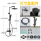 罗勒ROHEUR 全铜体黑色淋浴花洒套装磨砂哑光黑北欧混水阀挂墙式花洒卫浴三出水花洒可升降淋雨沐浴器增压喷头淋雨沐浴花洒 E款铬色双功能圆形