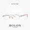 BOLON暴龙2018新款光学镜架女方形金属半框近视镜眼镜架BJ7027 B60玫瑰金/透粉色