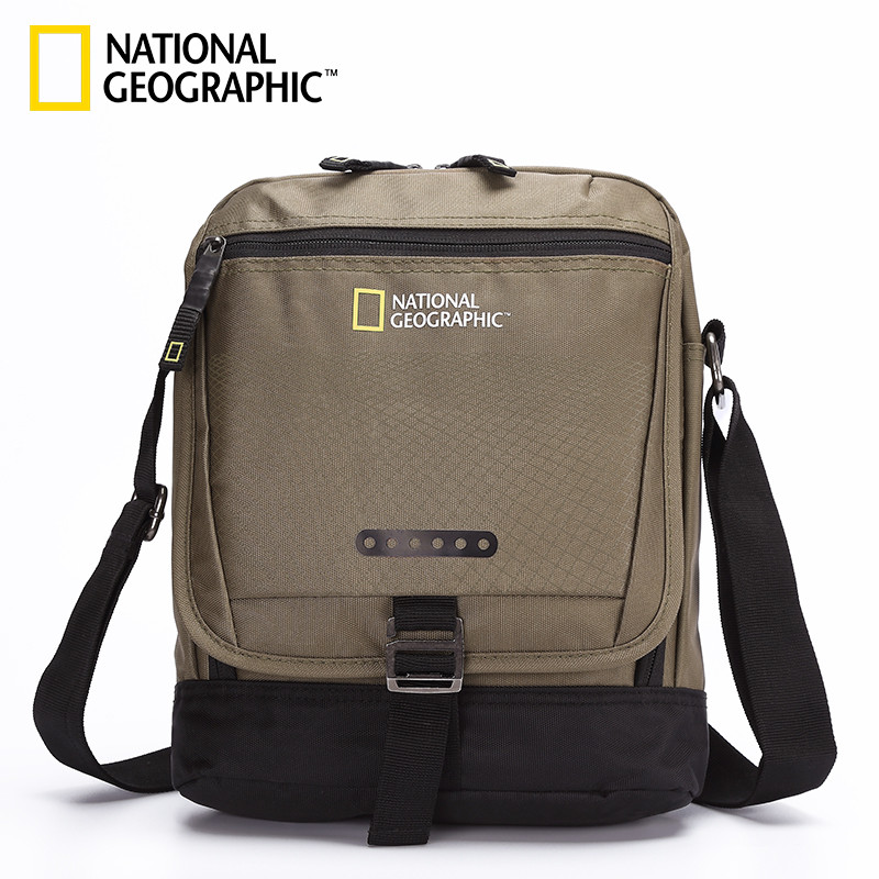 National Geographic国家地理夏季新款单肩包时尚休闲男斜挎包潮 米黄色