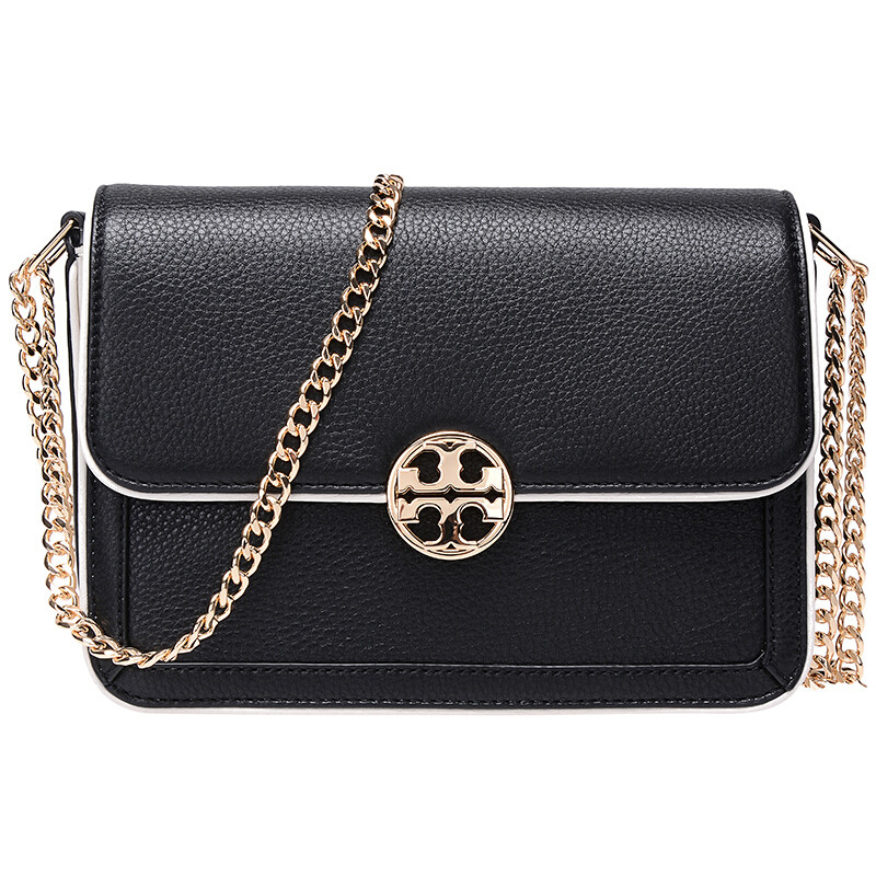 托里·伯奇（Tory Burch）TB女包 女士头层牛皮 软 包盖式 链条单肩斜跨包 31427 黑色